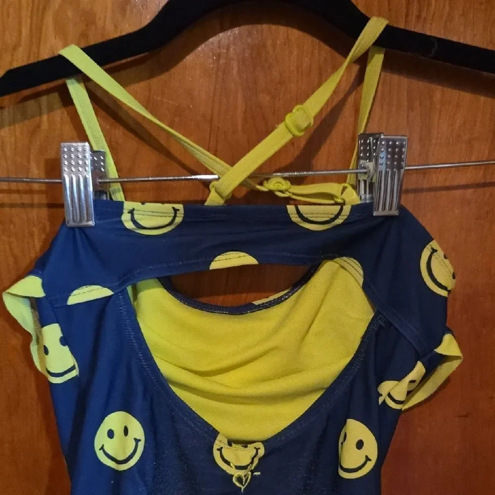 Justice Blue and Yellow Swimsuit